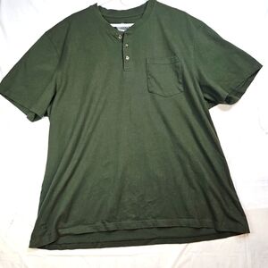 🎁 American Worker Men's Basic Short Sleeves Olive Green 100% Cotton Size 3XL